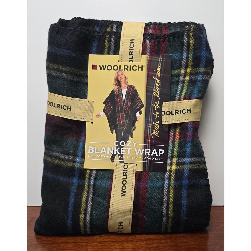 Woolrich Cozy Blanket Wrap Bristol Tartan Plaid